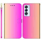 For Tecno Camon 18 Premier Imitated Mirror Surface Horizontal Flip Leather Phone Case(Gradient Color) - 1