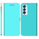 For Tecno Camon 18 Premier Imitated Mirror Surface Horizontal Flip Leather Phone Case(Mint Green) - 1