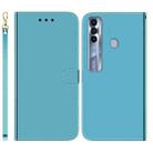 For Tecno Spark 7 Pro Imitated Mirror Surface Horizontal Flip Leather Phone Case(Blue) - 1