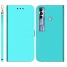 For Tecno Spark 7 Pro Imitated Mirror Surface Horizontal Flip Leather Phone Case(Mint Green) - 1