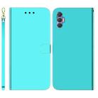 For Tecno Spark 8P Imitated Mirror Surface Horizontal Flip Leather Phone Case(Mint Green) - 1