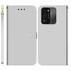 For Tecno Spark Go 2022 / Spark 8C Imitated Mirror Surface Horizontal Flip Leather Phone Case(Silver) - 1