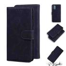 For OnePlus Nord N200 5G Skin Feel Pure Color Flip Leather Phone Case(Black) - 1