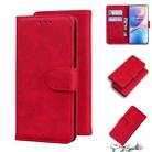 For OnePlus 8 Pro Skin Feel Pure Color Flip Leather Phone Case(Red) - 1