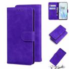 For OnePlus 8 Skin Feel Pure Color Flip Leather Phone Case(Purple) - 1