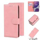 For OnePlus 8T Skin Feel Pure Color Flip Leather Phone Case(Pink) - 1