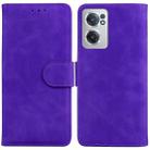 For OnePlus Nord CE 2 5G Skin Feel Pure Color Flip Leather Phone Case(Purple) - 1