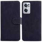 For OnePlus Nord CE 2 5G Skin Feel Pure Color Flip Leather Phone Case(Black) - 1