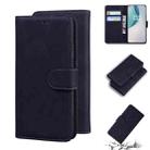 For OnePlus Nord N10 5G Skin Feel Pure Color Flip Leather Phone Case(Black) - 1