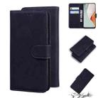 For OnePlus Nord N100 Skin Feel Pure Color Flip Leather Phone Case(Black) - 1