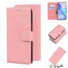 For OnePlus 9 Skin Feel Pure Color Flip Leather Phone Case(Pink) - 1