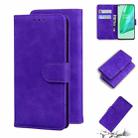 For OnePlus 9 Pro Skin Feel Pure Color Flip Leather Phone Case(Purple) - 1