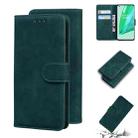 For OnePlus 9 Pro Skin Feel Pure Color Flip Leather Phone Case(Green) - 1