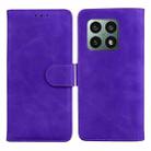 For OnePlus 10 Pro 5G Skin Feel Pure Color Flip Leather Phone Case(Purple) - 1