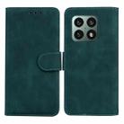 For OnePlus 10 Pro 5G Skin Feel Pure Color Flip Leather Phone Case(Green) - 1