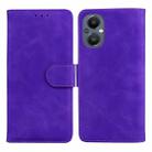 For OnePlus Nord N20 5G Skin Feel Pure Color Flip Leather Phone Case(Purple) - 1