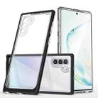 For Samsung Galaxy Note10 Clear Acrylic+PC+TPU Shockproof Phone Case(Black) - 1