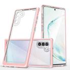 For Samsung Galaxy Note10 Clear Acrylic+PC+TPU Shockproof Phone Case(Pink) - 1