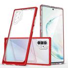 For Samsung Galaxy Note10+ Clear Acrylic+PC+TPU Shockproof Phone Case(Red) - 1