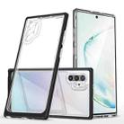 For Samsung Galaxy Note10+ Clear Acrylic+PC+TPU Shockproof Phone Case(Black) - 1
