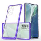 For Samsung Galaxy Note20 Clear Acrylic+PC+TPU Shockproof Phone Case(Purple) - 1