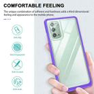 For Samsung Galaxy Note20 Clear Acrylic+PC+TPU Shockproof Phone Case(Purple) - 2