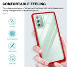For Samsung Galaxy Note20 Clear Acrylic+PC+TPU Shockproof Phone Case(Red) - 2