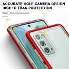 For Samsung Galaxy Note20 Clear Acrylic+PC+TPU Shockproof Phone Case(Red) - 4