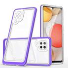For Samsung Galaxy A42 5G Clear Acrylic+PC+TPU Shockproof Phone Case(Purple) - 1