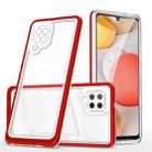 For Samsung Galaxy A42 5G Clear Acrylic+PC+TPU Shockproof Phone Case(Red) - 1