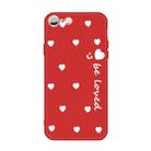 For iPhone 6s / 6 Smiling Face Multiple Love-hearts Pattern Colorful Frosted TPU Phone Protective Case(Red) - 1