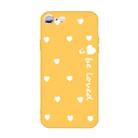 For iPhone 6s / 6 Smiling Face Multiple Love-hearts Pattern Colorful Frosted TPU Phone Protective Case(Yellow) - 1