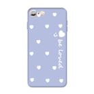 For iPhone 6s / 6 Smiling Face Multiple Love-hearts Pattern Colorful Frosted TPU Phone Protective Case(Light Purple) - 1