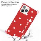 For iPhone 11 Pro Max Smiling Face Multiple Love-hearts Pattern Colorful Frosted TPU Phone Protective Case(Red) - 3