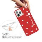 For iPhone 11 Pro Max Smiling Face Multiple Love-hearts Pattern Colorful Frosted TPU Phone Protective Case(Red) - 4