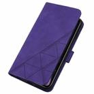 For iPhone XR Crossbody 3D Embossed Flip Leather Phone Case(Purple) - 2