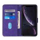For iPhone XR Crossbody 3D Embossed Flip Leather Phone Case(Purple) - 6