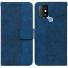 For Infinix Hot 10 X682 Geometric Embossed Leather Phone Case(Blue) - 1