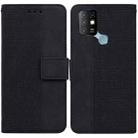 For Infinix Hot 10 X682 Geometric Embossed Leather Phone Case(Black) - 1