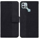 For Infinix Hot 10i / Smart 5 Pro X659B / PR652B / S658E Geometric Embossed Leather Phone Case(Black) - 1