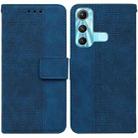 For Infinix Hot 11 X662 Geometric Embossed Leather Phone Case(Blue) - 1