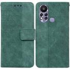 For Infinix Hot 11s X6812 Geometric Embossed Leather Phone Case(Green) - 1