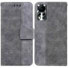 For Infinix Hot 11S NFC X6812B Geometric Embossed Leather Phone Case(Grey) - 1