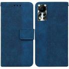 For Infinix Hot 11S NFC X6812B Geometric Embossed Leather Phone Case(Blue) - 1