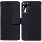 For Infinix Hot 11S NFC X6812B Geometric Embossed Leather Phone Case(Black) - 1