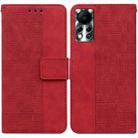 For Infinix Hot 11S NFC X6812B Geometric Embossed Leather Phone Case(Red) - 1