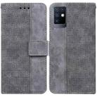 For Infinix Note 10 X693 Geometric Embossed Leather Phone Case(Grey) - 1