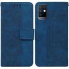 For Infinix Note 10 X693 Geometric Embossed Leather Phone Case(Blue) - 1