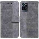 For Infinix Note 10 Pro X695 Geometric Embossed Leather Phone Case(Grey) - 1