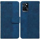 For Infinix Note 10 Pro X695 Geometric Embossed Leather Phone Case(Blue) - 1